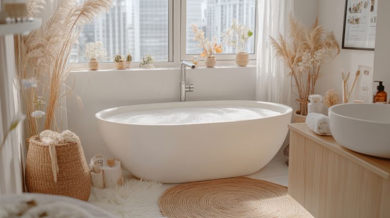 New Bathtub in Bathroom